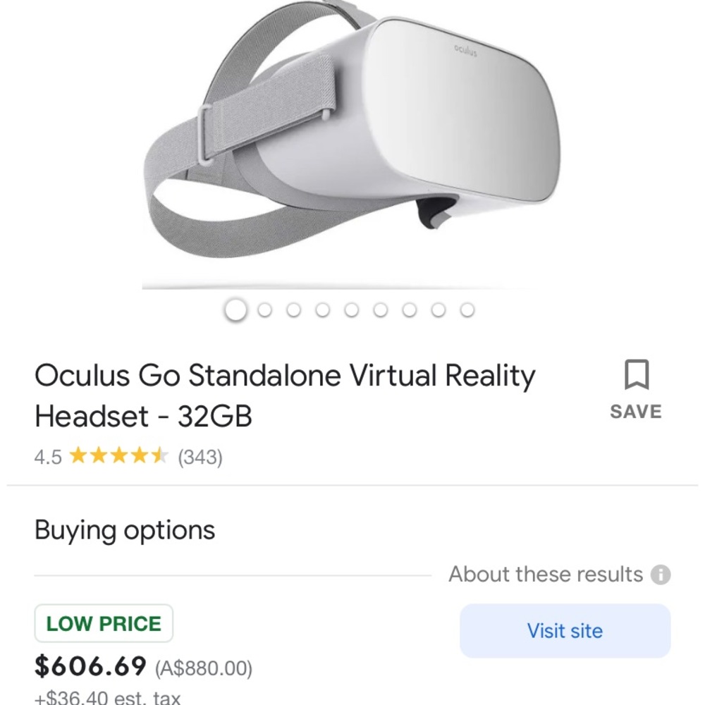 COPY - Oculus Go Virtual Reality Headset